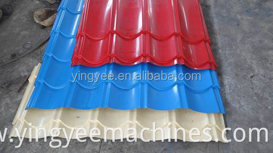 galvanized glazed tile making machine for building